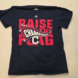 Cleveland Indians Majestic American League Champions Graphic Tee Small